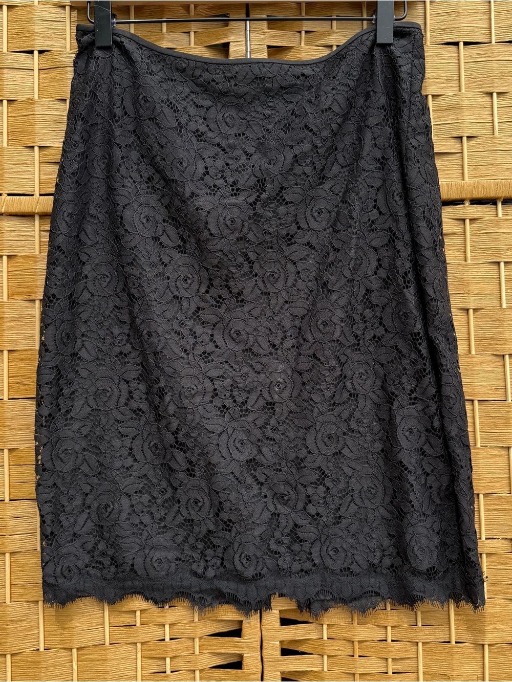 NWT Diane von Furstenberg DVF Scotia Lace Pencil Skirt Black Women’s Size 6
